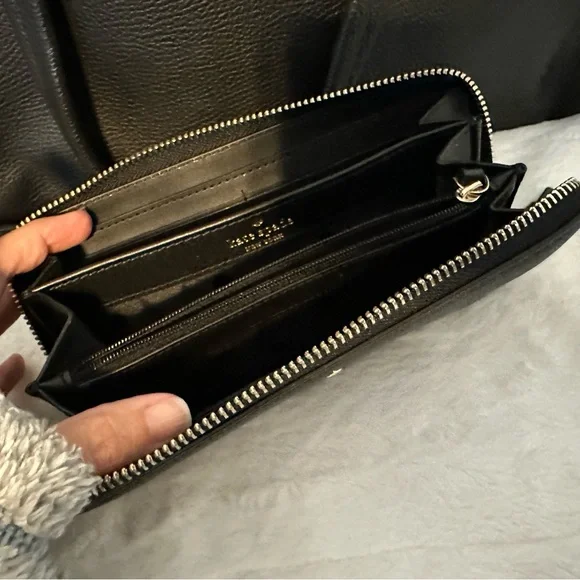 Kate Spade Black Pebbled Leather Naomi Tote + Wallet - Picture 3 of 9